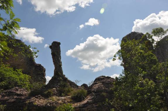 O sempre presente 'Dedo de Deus', no Parque Nacional de Sete Cidades - PI